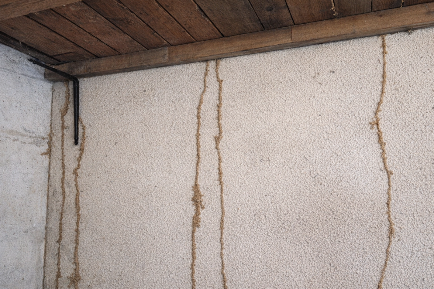 tunnel termites mur maison