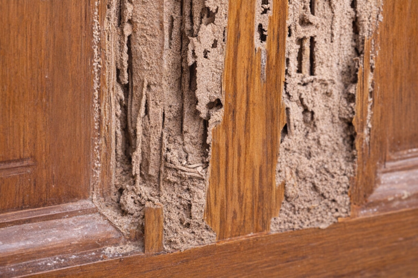 termites dégâts bois maison